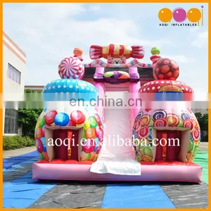 2017 Guangzhou Hot Sale Cheap Factory Candy Commercial Inflatable Bouncer Slide for Child thumbnail-2