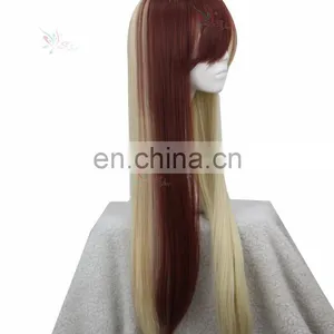 Styler Brand Straight Wig Blonde Long Straight Brown Wig Cosplay With Bangs thumbnail-2