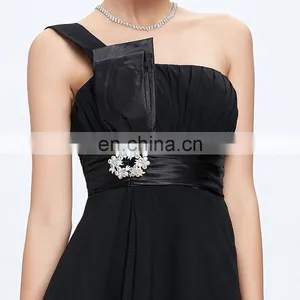 Grace Karin Chiffon One Shoulder Knee Length Bridesmaid Dresses CL4095 thumbnail-4