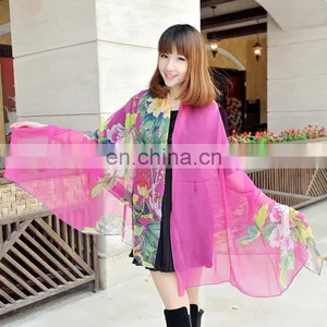 2015fashion Style Newest High Quality Silk Georgette Digital Printing Pashmina(SP887BL) thumbnail-1