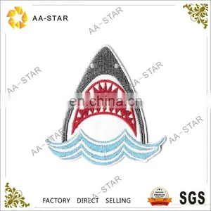 Cartoon Shark Design Small Embroidery Patch for Boys' Garment thumbnail-1