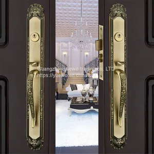 Villa Door Lock Double Pull European-style Lock Anti-theft Lock Office Lock Copper Door Mechanical Lock Wooden Door or m thumbnail-2