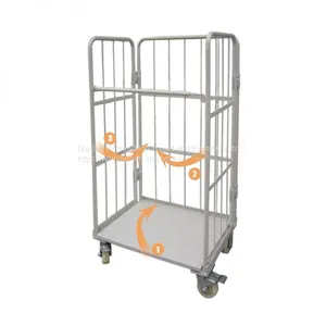 Logistic Storage Roll Cages Trolleys for Warehouse and Supermarket Transportation thumbnail-1