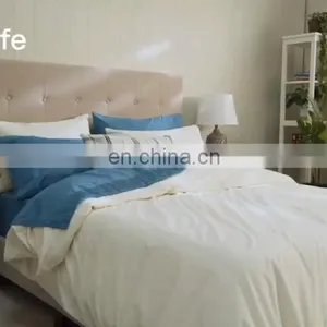 China Luxury 3 Piece 100% Washed Cotton Bedding Set Duvet Cover For Home thumbnail-1
