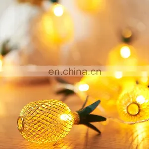 Led Metal Iron Pineapple Mesh Christmas String Lights Garden Bedroom Decoration Indoor Party Wedding Waterproof Fairy Light thumbnail-3