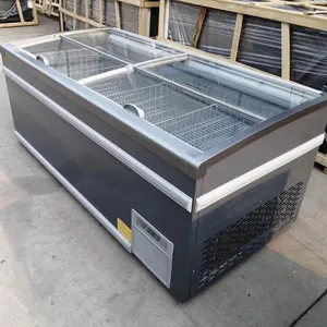 Supermarket Chest Freezer Combined Island Freezer Horizontal Display Freezer Sold in UK thumbnail-5