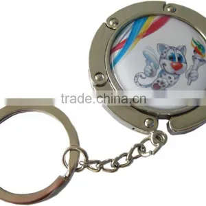 Rotatable Printing Paster Metal Lady Button With Keyring Factory Wholesale Quality Choice thumbnail-1