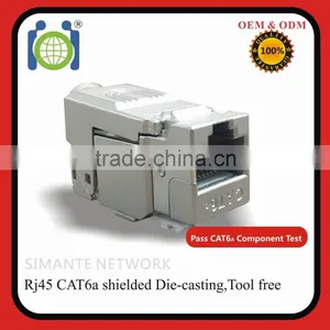 RJ 45 Keystone Jack Modul Cat.6a FTP 500 Mhz 10Gbit Vollgeschirmt thumbnail-1