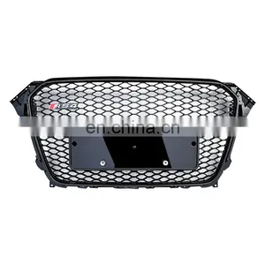 ABS Black Car Grill for Audi A4 B85 High Quality Front Bumper Honeycomb Mesh Facelift RS4 Grill 2013 2015 thumbnail-3