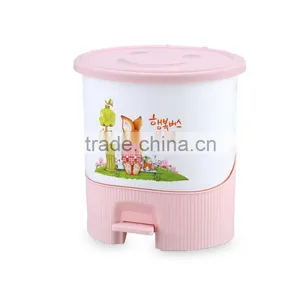 Indoor PP Plastic Foot Pedal Garbage Bin Trash Can for Home Use thumbnail-2