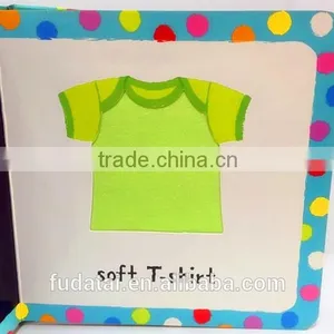 FDT Customized Special and Cheap Baby Touch and Feel Board Book Printing With Cloth thumbnail-3