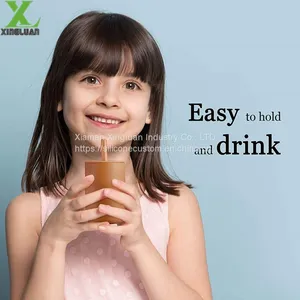 Silicone Baby Straw Cup Customized Print Logo Infant Feeding Products Mug thumbnail-2