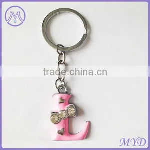 Custom Zinc Alloy Enamel Letter A Keychain thumbnail-6