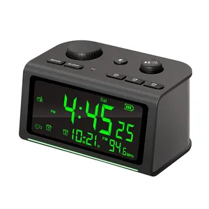 Phantom Bluetooth Speaker Alarm Clock Radio With Recording Function Charging Audio thumbnail-1