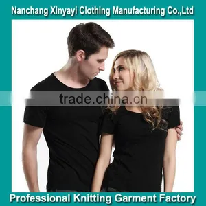 Fashion Unisex Plain Blank Tshirt From Supplier /High Quality Plain Black Blank T Shirts Design For Lovers thumbnail-1