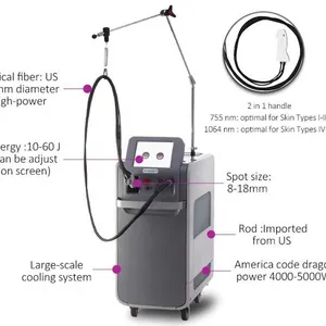 Ice Painless Alexandrite Laser Permanent Hair Remover 755nm 1064nm Nd Yag Laser Hair Removal Machine thumbnail-3