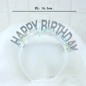 Adult Silver Birthday Tiaras - Glitter Headbands for Women's Party Decor Supplies thumbnail-3