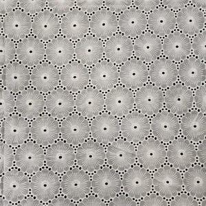 XE265 White Cotton Voile Schiffli Embroidered Fabric For Garments Design Home Decoration thumbnail-3