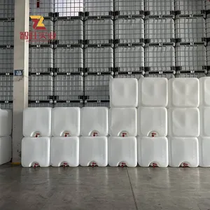 Eshan Ibc Tonne Barrels for Liquid Fertilizer Packaging, Galvanized Steel Frame Plastic Barrels Made of Polyethylene Hdpe Material, White Tonne Barrels thumbnail-4