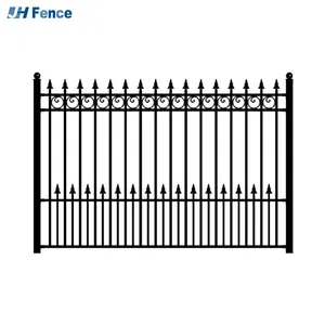 High-quality Galvanized Steel Garden Art Security Fence for Outdoor Railings Construction Project Garden Building Railings thumbnail-1