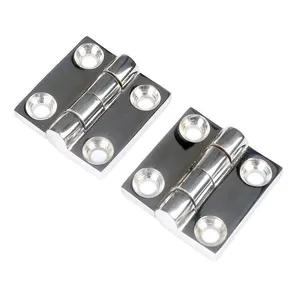 Marine Grade CAST Solid 316 Stainless Steel Mirror Polished Butt Hinges for Boat, RVs thumbnail-5