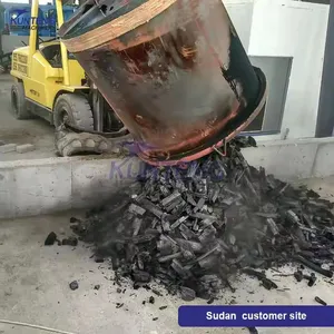 Environmental Vertical Hosting Wood Coconut Cashew Nuts Shell Charcoal Kiln Carbonization Furnace EPC thumbnail-3
