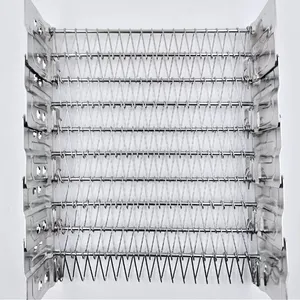 Custom Chain-driven Stainless Steel Wire Mesh Conveyor Belts, High-temperature Resistant Metal Belts, Widths 300, 500, 800 mm thumbnail-1