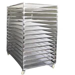 Stainless Steel Drying Rack Cart With Trays, 304 Stainless Steel, 1500mm x 600mm, 4 Swivel Casters thumbnail-4