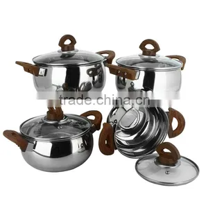 4pcs Set Stainless Steel Cookware Set Cooking Pot With Side Handles thumbnail-2
