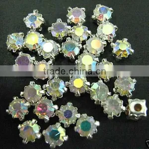 REAL RHINESTONES W/PRESETTINGS 5MM 1GR/144PC AB CRYSTAL thumbnail-1