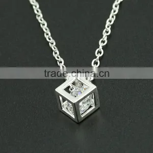 Stereo Happiness of High-grade Zircon Necklace Wholesale Box Chain Necklace thumbnail-1