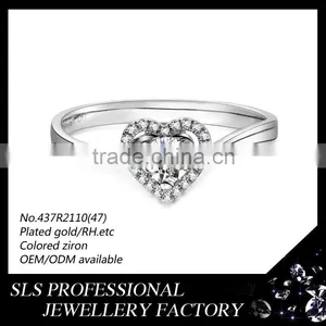 2015 New Design Jewelry Sterling Silver Wedding Ring With White Gold Plated Braided Wedding Ring thumbnail-1