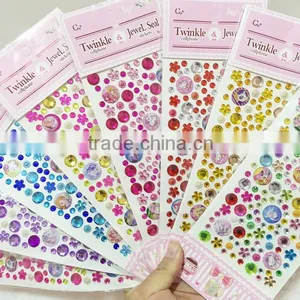 Wholesales Cute Acrylic Crystal Decoration Rhinestone Sticker thumbnail-4