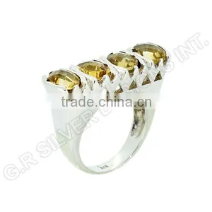 Citrine Oval Faceted Gemstone Wholesale Ring,sterling 925 Silver Amazing Women Ring Jewelry thumbnail-4
