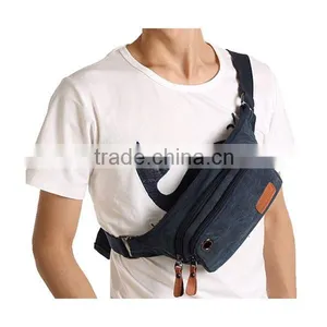 Men Boy Casual Canvas Bag Chest Shoulder ba Chest Hiking Bag Backpack Bag thumbnail-3