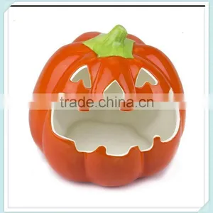 Ceramic Pumpkin Halloween Candy Bowl thumbnail-1