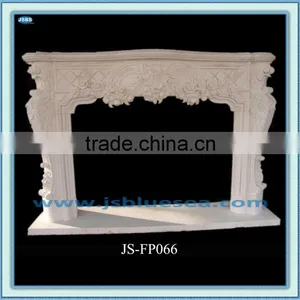 Carved Fireplace With Flower JS-FP066 thumbnail-1