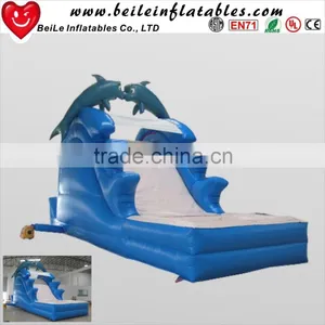8mL Giant Dolphin Inflatable Slide thumbnail-1