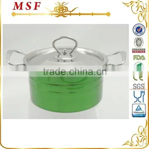Straight Shape Pot Stainless Steel Casserole With Color Painting Exterior thumbnail-1