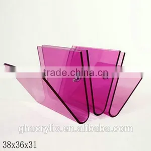 GH-RZ599 Customized Acrylic Magazine Racks/plexiglass Flyer Racks,customized Acrylic Magazine Rack thumbnail-1