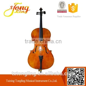 High Quality Handmde Varnish Maple Cello Natural Flamed Antique Cello TL013 thumbnail-1