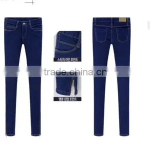 Best Selling Ladies Blue Washed Winter Lady Thick Skinny Jeans, Sex Girls' Photos in Skinny Jeans,tight Jeans Girls Skinny Jeans thumbnail-4