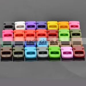 3/8" Webbing Colorful Curve Contoured Side Release Buckle Plastic Buckle for Paracord Bracelet thumbnail-3