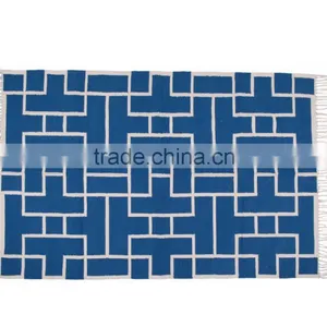 Cotton Woven Geometry Rug Designs thumbnail-1