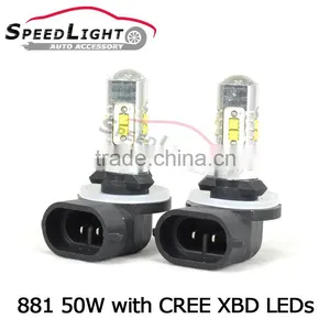 SpeedLight Super Brightness 9-30V 50W 881 LED Fog Light Bulb thumbnail-1