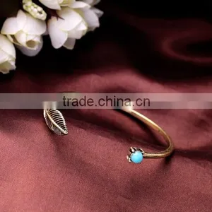 >>New Arrival Fashionable Bohemian Open Bracelet Leaf Bracelet/ thumbnail-6