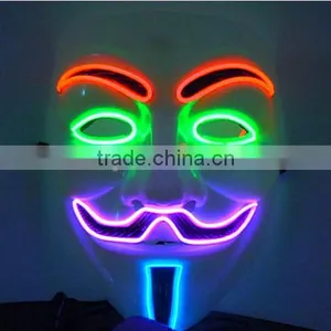EL Light Up Activated Led el Wire Mask for Halloween thumbnail-6