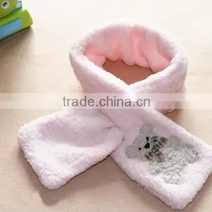 Plush White Teddy Bear With Scarf /Women's Plush Scarves/white Knitted Hat Gloves and Scarf Set thumbnail-1