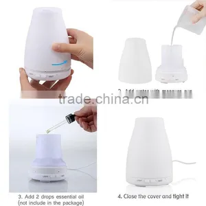 120ML Mini Air Humidifier Ultrasonic Essential Oil Diffuser With Colorful Change LED Light thumbnail-4