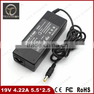 Manufacturer 80W Laptop AC Adapter Charger 19V 4.22A 5.5mm*2.5mm For Fujitsu Siemens Amilo L6825 L7300 L7310 L7320 thumbnail-1